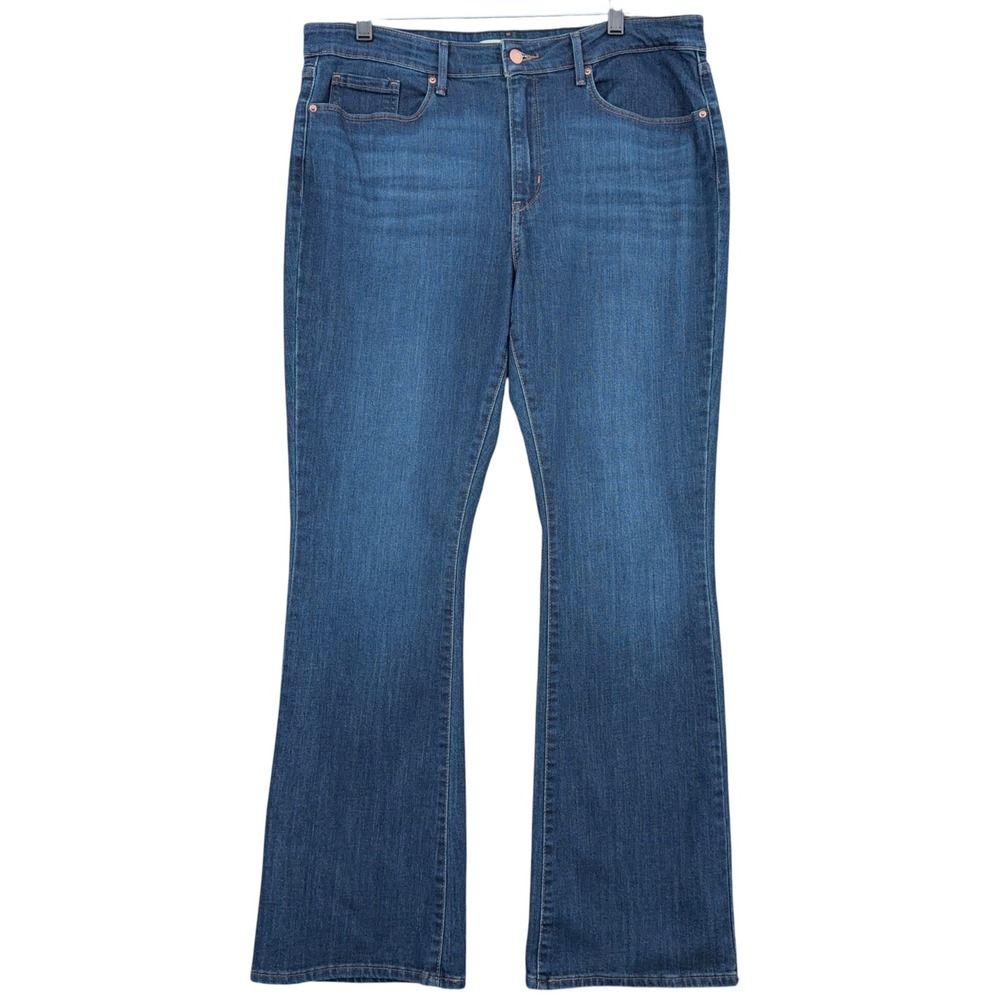 Levi Strauss Signature Mid-Rise Bootcut Women 16 Cotton Blend Blue Jeans